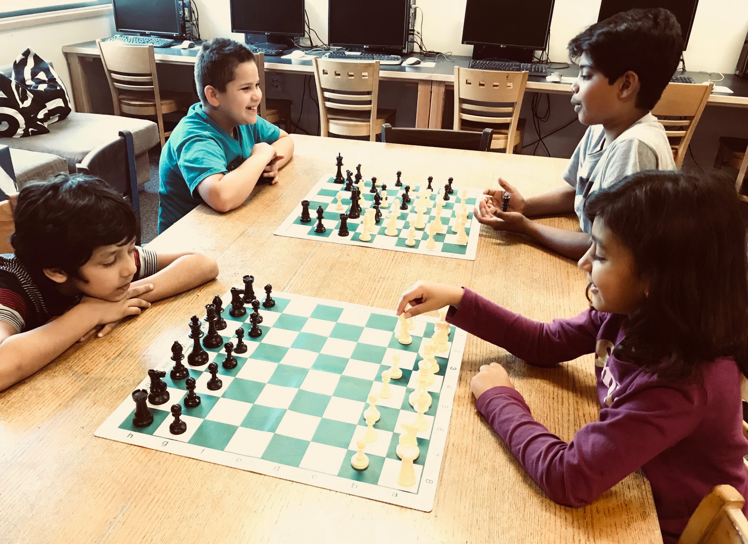 kids playing chess